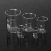 5Pcs/set Glass Beaker Laboratory Chemistry Lab Measuring Glassware Volumetric