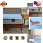 Cooling 1.5-Inch Gel-Infused Twin Memory Foam Mattress Topper for Comfort