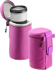 Navitech Purple Water Resistant Camera Lens Protective Case Pouch - Compatible with Canon RF 100-400mm F5.6-8 is USM Lens