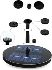 BESPORTBLE Solar-powered Water Pump Fountain Kit for Pond Pool Solar Fountain Pump 4 Spray Heads