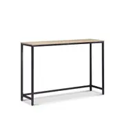 Industrial Console Table Hallway Entryway Narrow Entry Table Desk Oak