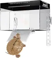 Turtle Basking Tank Home - Basking Area Tank | Turtle Dock Reptile Resting | Land Aquatic Terrapin Enclosure Cage for Observation for Restaurant, Balcony Dock for
