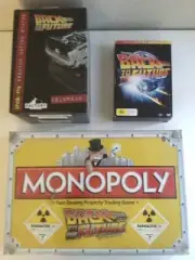 Back to the future bulk lot monopoly, delorean statue & dvd set Doc Marty