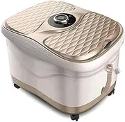 Bath Massager w/Heat, Water Shower Adjustable in Angles, Motorized Shiatsu Massage Balls & 2 Maize Rollers, Time & Temper Control, LED Display, Home Pedicure Foot Bath Tub