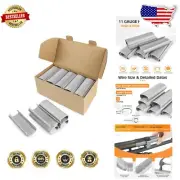KIMSING 1600 PCS 11 Gauge Zinc-Aluminum Hog Ring Staples for Durable Fencing