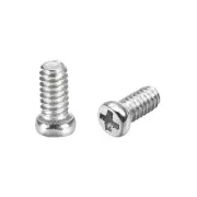 M2 x 4mm Laptop Computer Screws 2.8mm Dia Phillips Head Screw Silver Tone 50pcs