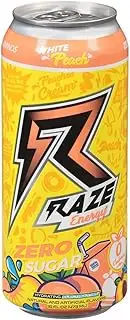 Raze Energy Zero Sugar Energy Drink 473 ml, Tea White Peach (Pack of 12)
