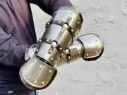 Medieval Arm Bracers Witcher Armor Cosplay M Steel Arm Bracers LARP Fantasy