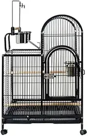 Birdcage Fashion Parrot Bird Cage Tiger Skin Basalt Cage Large Parrot Breeding Cage for Breeding Flock Birds Parrot Canary Parrot Bird Cage (A)