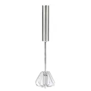 2Pcs Stainless Steel Egg Beater Manual Self Turning Whisk Semi-Automatic Egg Beater Hand Mixer Cream Blender Kitchen Baking Tools