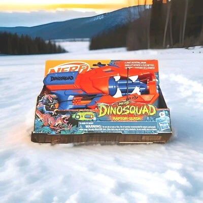 Nerf DinoSquad Raptor-Slash Dart Blaster 6-Dart Rotating Drum Slam Fire Action