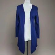 Chicos Blue The Ultimate Tee Open Front Cotton/Modal Cardigan Wmns Sz 0/S NWT
