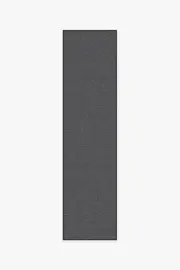 75' x 305' | Machine Washable Runner Rug | Kid & Pet Friendly | Indoor Rug | Heathered Solid Charcoal Flatwoven Rug | Ruggable