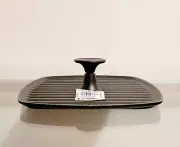 Williams Sonoma Le Creuset Enameled Cast Iron Burger Steak Panini Press NEW