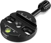Haoge 64mm Screw Knob Clamp Adapter Mount for Quick Release QR Plate Camera Tripod Ballhead Monopod Ball Head Fit Arca Swiss