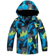 Boys Kid Fleece Jacket Ski Snow Coat Hoodie Windbreaker 10-12 Years