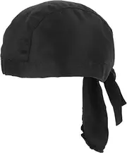 [BRIGHTFUFU] Restaurant Cook Hat Kitchen Chef Hat in Cotton Breathable Comfortable for Chefs Waiters Black