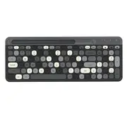 Catzon Joyroom Colorful Bluetooth Keyboard Portable Compact Bluetooth Wireless Keyboard-Black