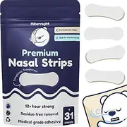 Nasal Strips for Snoring Relief & Clear Breathing | Transparent, Hypoallergenic, Skin-Safe Design | Perfected for Sleep, Colds, Allergies, Deviated Septum’s | 31-Pack, 1-Month Supply