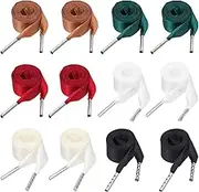 BENECREAT 6 pairs 6 Colors 9.18 Yards Corset Lace Cord, 0.63 Inch Satin Ribbon Shoelaces Flat Corset Waist Belt Lace-up Tied for Women Girls Sneakers Skate Shoes Boots Sport Shoes