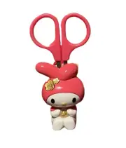 New Sanrio My Melody Pink mini Safety SCISSORS w/ Stand School Stationery Set