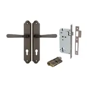 Iver Copenhagen Door Lever on Shouldered Backplate Entrance Kit Key/Key