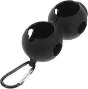 Milisten Silicone Golf Ball Holder with Carabiner Clip Portable Dual Ball Carrier Sleeve Durable Protective Case for Golf Accessories Essential Gear for Golfers Secure Grip and Easy