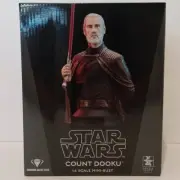 COUNT DOOKU Star Wars Revenge of The Sith 1:6 Scale GENTLE GIANT MINI BUST NEW