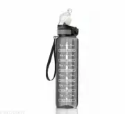 1L Sipper Water Bottle with Motivational Time Marker, Sipper Bottle for Adults