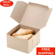 100 Pack 8" x 8" x 5" Kraft Square Paperboard Cake Bakery Box Restaurant Home