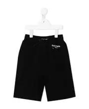 TEEN logo-print straight shorts 14Y,10Y Black