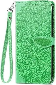 [YBROY] Case for Oppo A78 5G, Magnetic Flip Leather Premium Wallet Phone Case, with Card Slot and Folding Stand, Case Cover for Oppo A78 5G.(Green)