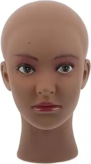FOYTOKI Simulation Human Head Model Bald Mannequin for Makeup Glasses Holder Stand Cosmetology Training Head Model Female Wig Display Hat Mannequin Head for Helmet Display Stand