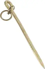 SOLUSTRE Ground Nail Dog Ground Stake Toilet Spring Metal Yard Stakes Threaded Spike Ground Stake Shed Anchors to Ground Kit Spiral Ground Anchors Dog Tether Rebar Golden