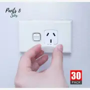 30 x Power Socket Outlet Point Plug Protective Covers Baby Child Safety