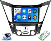 SIXTOP [4+64G] Android Car Stereo for Hyundai Sonata 2010-2015 with Carplay Android Auto Mirror Link 9 inch Touch Screen 1280*720 Bluetooth 5.0 FM/RDS DSP 32EQ WiFi GPS Change Desktop Theme AI Voice