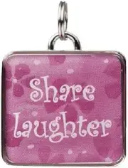 Square Word Charm - 1 Inch - SHARE LAUGHTER