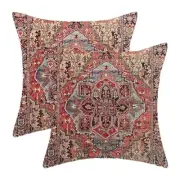 Boho Pillow Covers 16x16 Set of 2 Red Boho 16" x 16" (Pack of 1) Boho 22