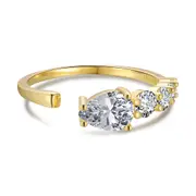 ANYCO Ring Gold Customized Snake Shape Open Ring S925 Silver Diamond Cz Cubic Zirconia Bridal 18K Gold Plated Rings