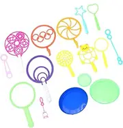 ERINGOGO 16Pcs Outdoor Blowing Bubble Rings Bubble Tool for for Fun Outdoor Play Great for Parties and Events Random Color