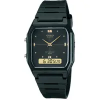 在飛比找PChome24h購物優惠-【CASIO 】潮流復古雙顯指針錶(黑)