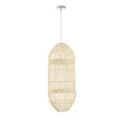 Delai Hand-Woven Rattan Large Hanging Pendant Light Lamp Natural
