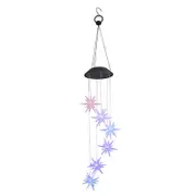 Pendant Lights 6 Colour Changing Solar Power Led Star Wind Chimes