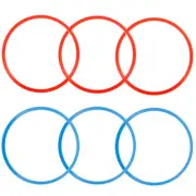 6PCS Football Agility Hoops Soccer Practice Tools Agility Training Rings