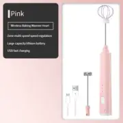 1 PCS USB Rechargeable Handheld Egg Beater 3 Speeds Electric Milk Frother Foam M