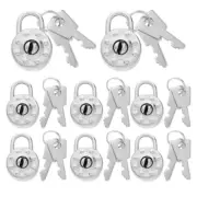 1 Set Mini Round Shaped Padlocks With Keys Small Locks Locker Lock With Key