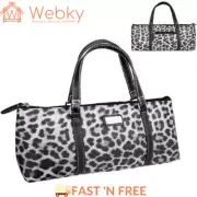 Insulated Wine Purse Sachi Cooler Travel Bag Carrier Handbag - Leopard Grey