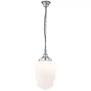 Art Deco Period Lights Northcote Chrome Pendants Retro Lighting Chain