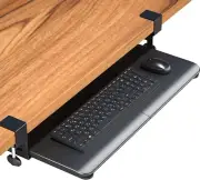 BONTEC Keyboard Tray Under Desk, Pull Out Keyboard & Mouse Tray with C-clamp,...