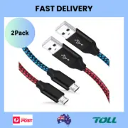 (2Pack) Micro USB Cable 15ft/5M, Extra Long Braided Charging Cords, Colorful AU